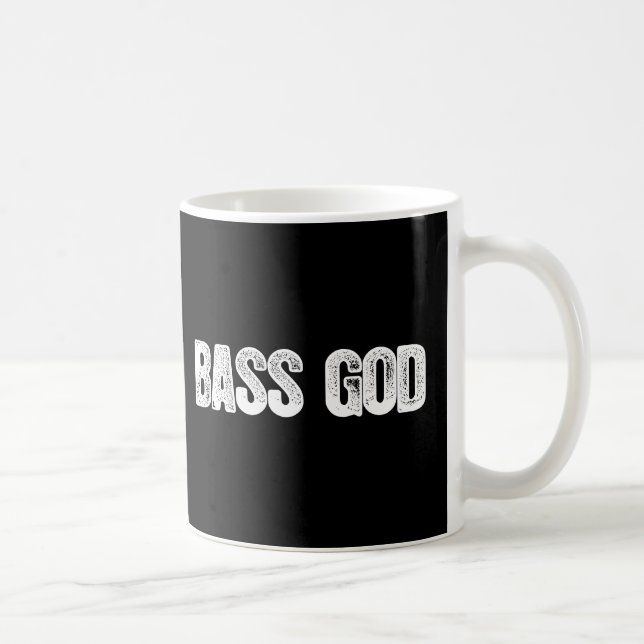 Bass God Black Coffee Mug (Right)