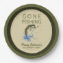 Bass Gone Fishing Retirement Paper Plates