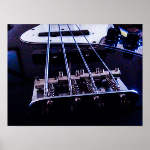 Bass Guitar Abstract Poster