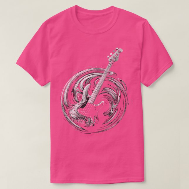 Bass Guitar Art T-Shirt (Design Front)