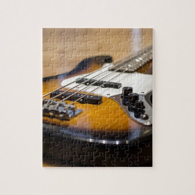 Bass Guitar Bass E Bass Instrument Strings Jigsaw Puzzle (Vertical)