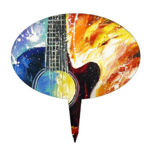 Bass guitar cake topper