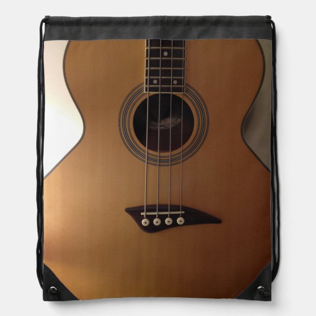 Bass Guitar DrawString Bag (Front)