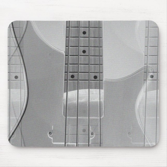 Bass Guitar Elegant Modern Trendy Music Template Mouse Pad (Front)