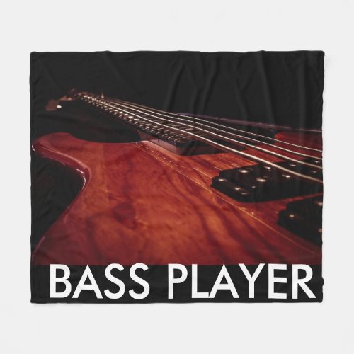 Bass Guitar Fleece Blanket