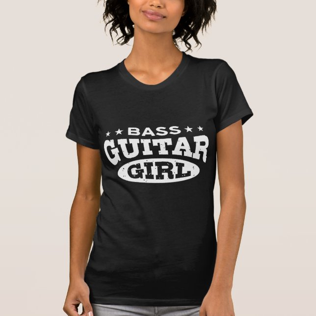Bass Guitar Girl T-Shirt (Front)