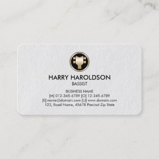 Bass Guitar Icon Bassist Premium Business Card