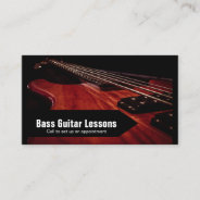 Bass Guitar Lessons And Music Instructors 🎸 Business Card at Zazzle
