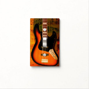 COLORFUL GUITAR MUSIC KEYNOTE LIGHT SWITCH PLATE OUTLET WALL COVER STUDIO DECOR 