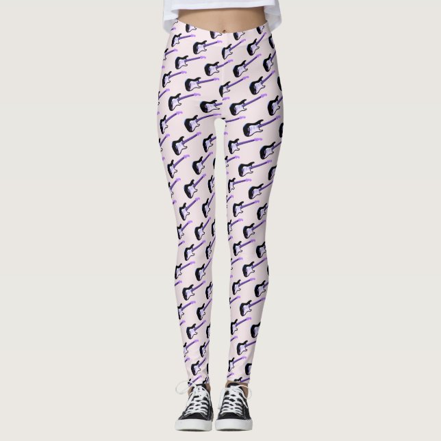 Bass Guitar , Music Custom  Leggings (Front)