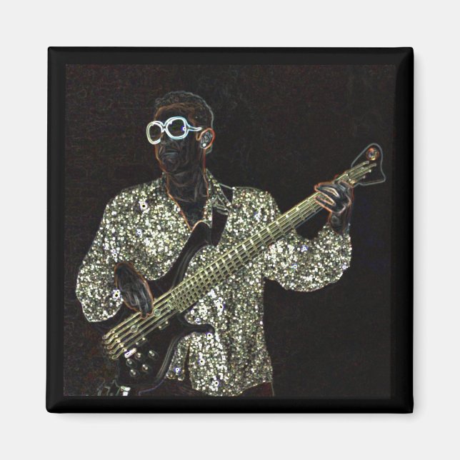 bass guitar music guy sound magnet (Front)