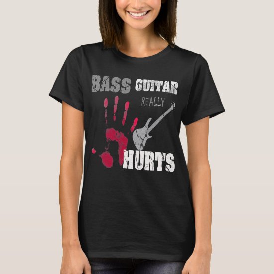 Bass Guitar Music Retro Distressed T-Shirt