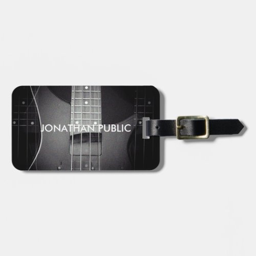 Bass Guitar Music Template Add Text Custom Trendy Luggage Tag
