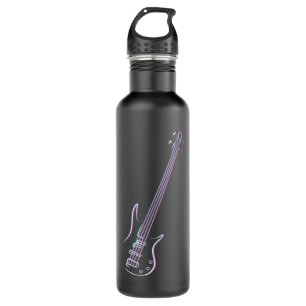 Bass guitar musical instrument bass player stainless steel water bottle