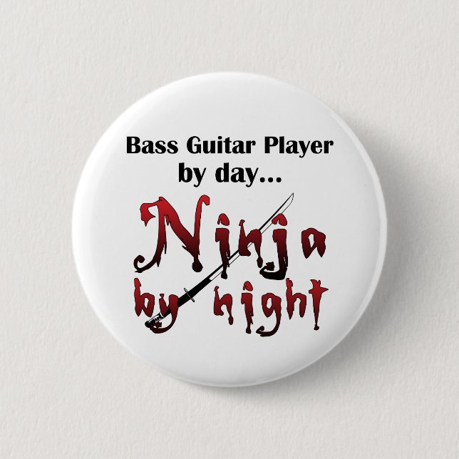 Bass Guitar Ninja Button (Front)