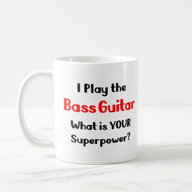 bass guitar play coffee mug (Left)