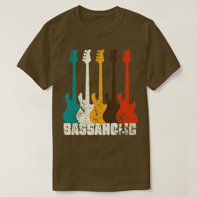 Bass Guitar Player Bassaholic Bass Player Guitaris T-Shirt (Design Front)
