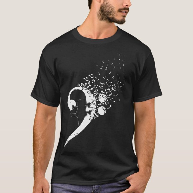 Bass Guitar Player Bassist Bass Clef Musician T-Shirt (Front)