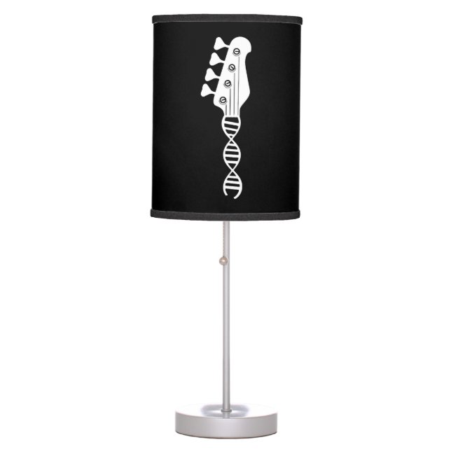 Bass Guitar Player Bassist Table Lamp (Front)