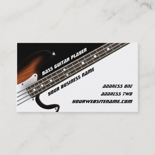 Bass Guitar Player Business Card