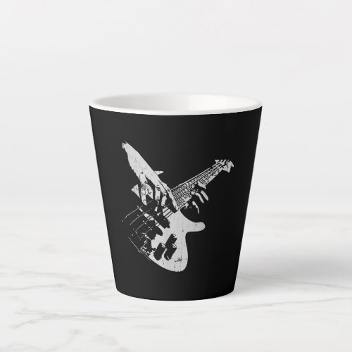 Bass Guitar Player Gift Bassist Latte Mug