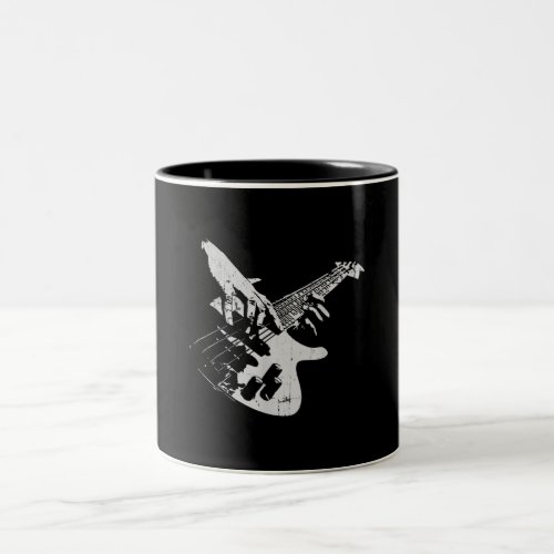 Bass Guitar Player Gift Bassist Two_Tone Coffee Mug