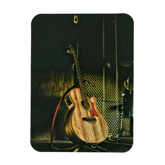 Bass guitar player magnet (Vertical)