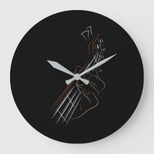Bass Guitar Player Music Guitarist Musician Rock Large Clock