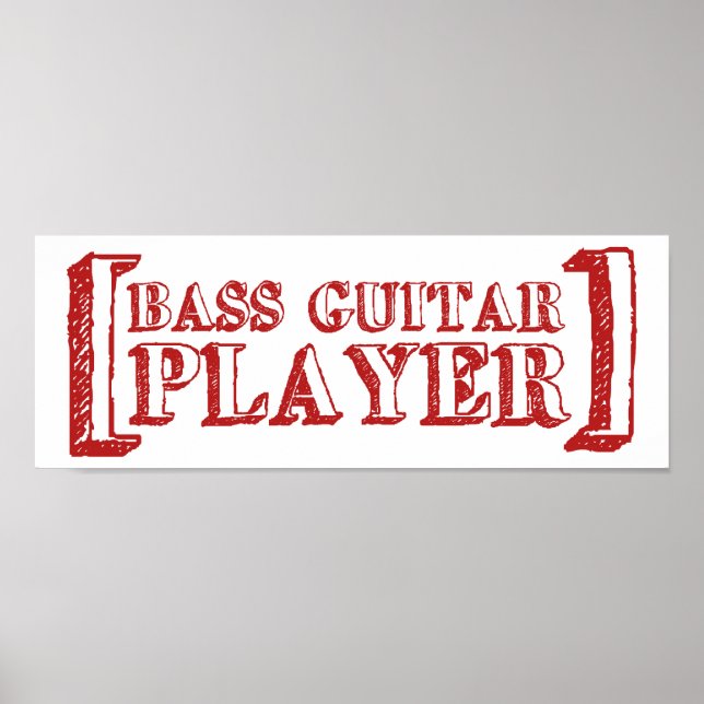 Bass Guitar  Player Poster (Front)