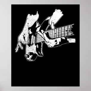 Bass Guitar Player Vintage Gift for Bassist Poster
