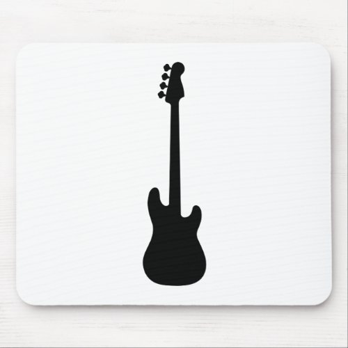 Bass Guitar Silhouette musical instrument Mouse Pad