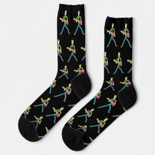 Bass Guitar Stickman Socks