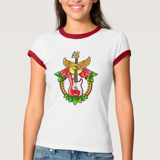 Bass Guitar Tattoo T-Shirt