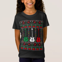 Bass Guitar Ugly Christmas Sweater Guitar Player X
