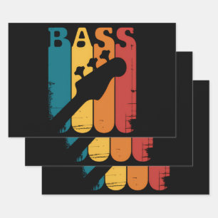 Bass Guitar Wrapping Paper Sheets
