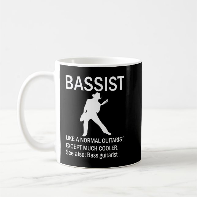 Bass Guitarist Definition Coffee Mug (Left)