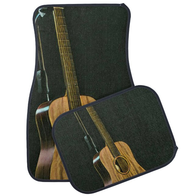Bass guitarist gift car floor mat (Set)