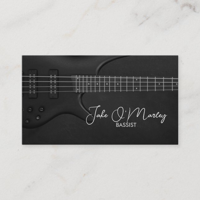 Bass Guitarist Guitar Bassist Business Card (Front)