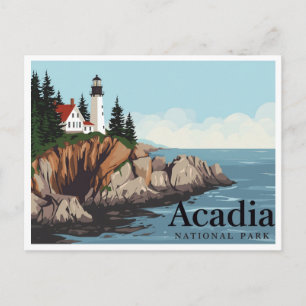 Bass Harbor Head Light Vintage Postcard