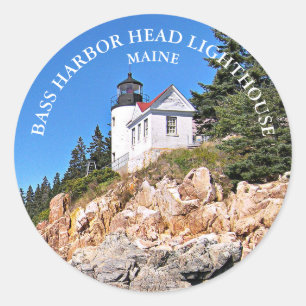 Bass Harbor Head Lighthouse Maine Large Stickers