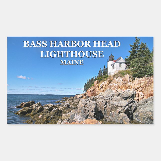 Bass Harbor Head Lighthouse, Maine Stickers (Front)