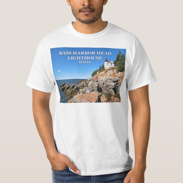 Bass Harbor Head Lighthouse, Maine T-Shirt (Front)