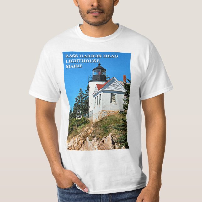 Bass Harbor Head Lighthouse, Maine T-Shirt (Front)