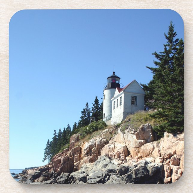 Bass Harbor Light Beverage Coaster (Front)