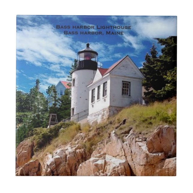 Bass Harbor Lighthouse, Bass Harbor Maine Tile (Front)