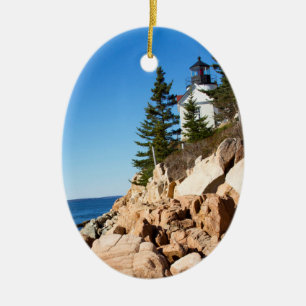 Bass Harbor Lighthouse Ceramic Ornament