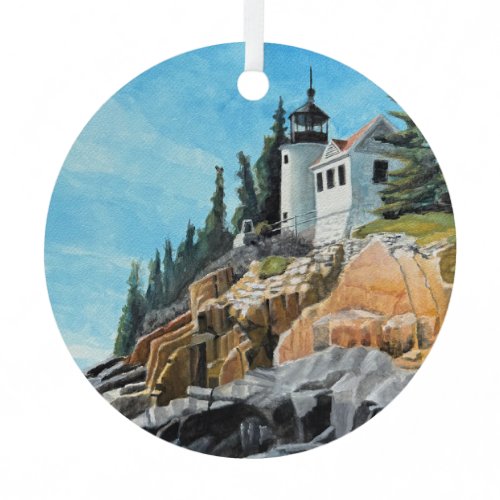 Bass Harbor Lighthouse Metal Ornament