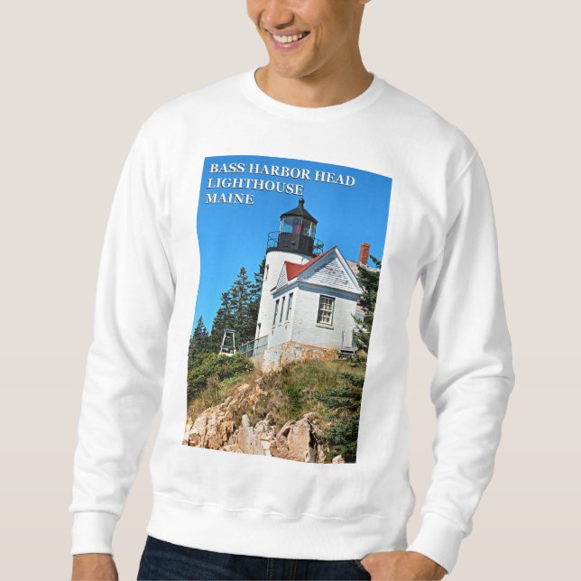 Bass Harbor Lighthouse, Mount Desert Island Maine Sweatshirt (Front)