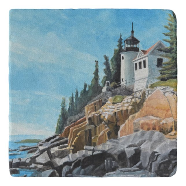 Bass Harbor Lighthouse Trivet (Front)