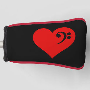 Bass Heart Golf Head Cover
